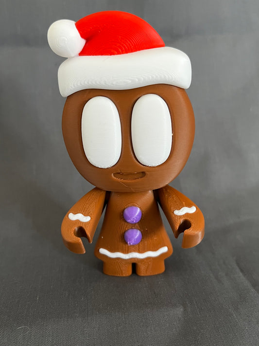 Bloblab Gingerbread Person with Santa hat
