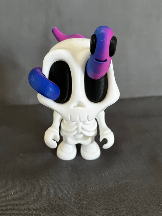 Bloblab Skeleton with Worm
