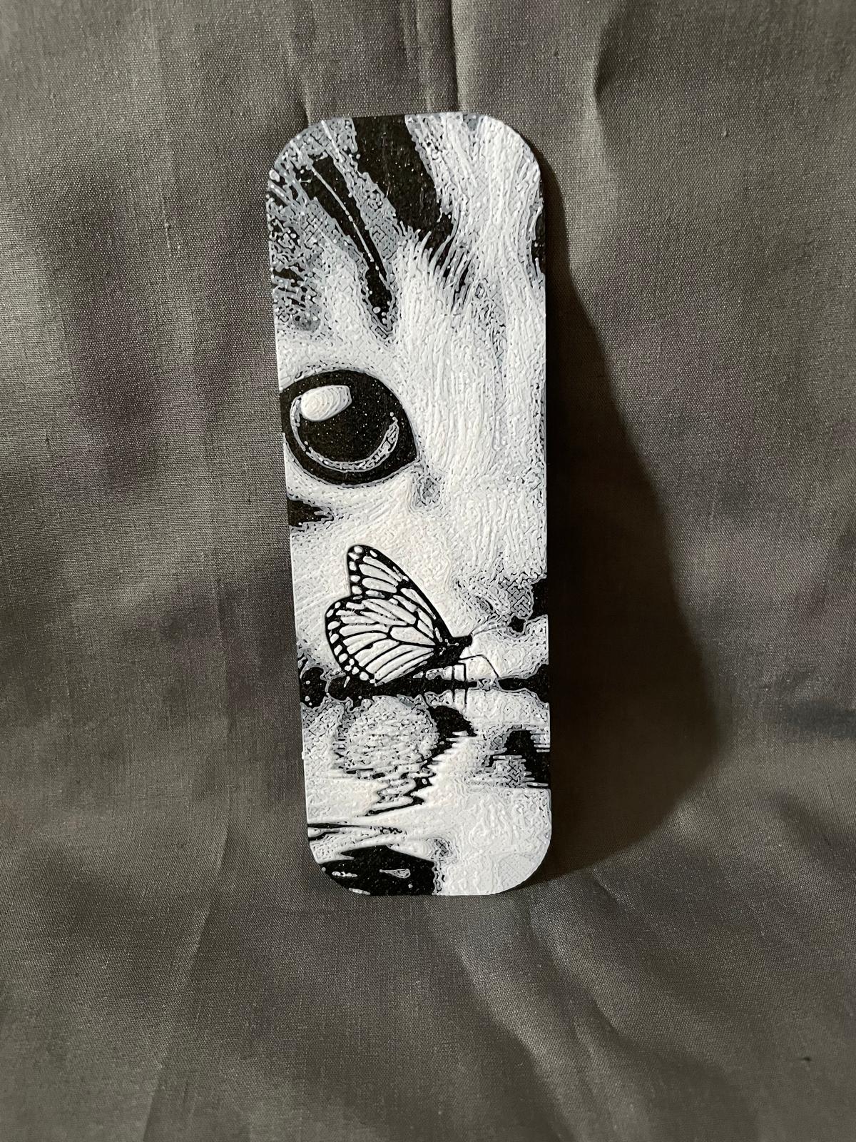 Bookmark Cat and Butterfly