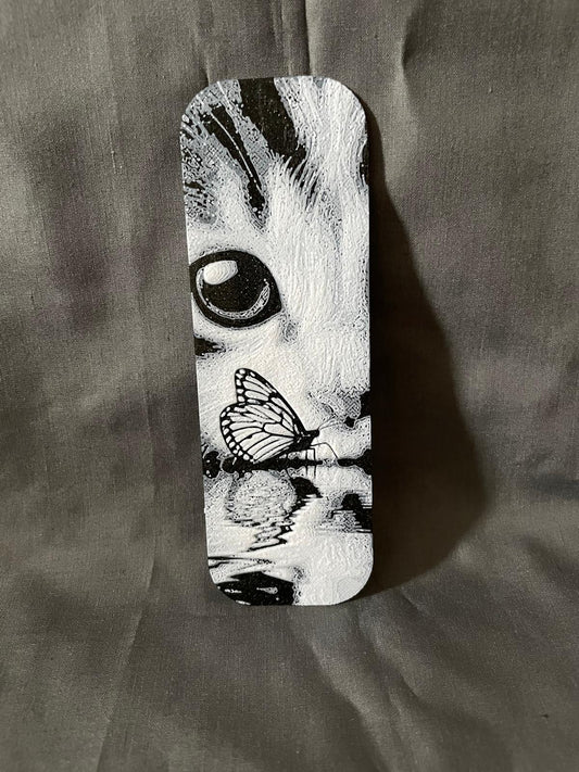 Bookmark Cat and Butterfly